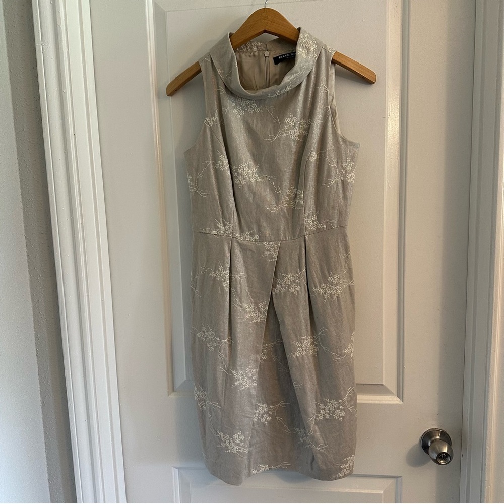 Elegant Taupe‎ Sleeveless Dress